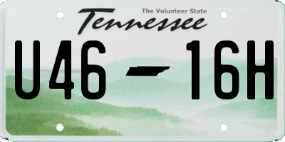 TN license plate U4616H