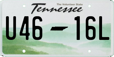 TN license plate U4616L
