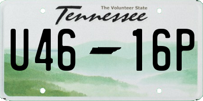 TN license plate U4616P