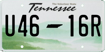 TN license plate U4616R