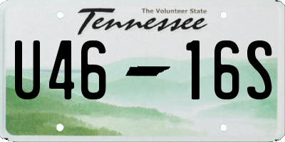 TN license plate U4616S