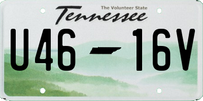 TN license plate U4616V