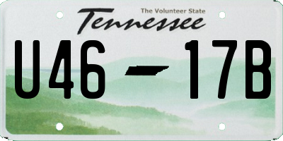 TN license plate U4617B