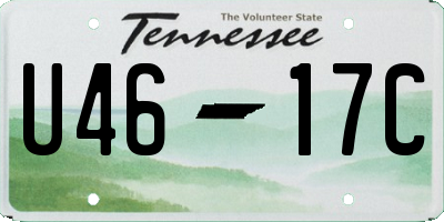 TN license plate U4617C