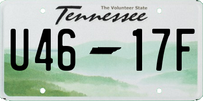 TN license plate U4617F