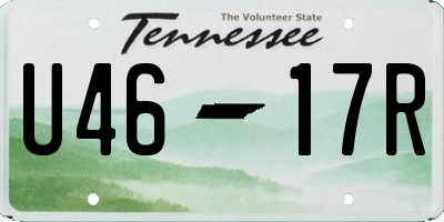 TN license plate U4617R
