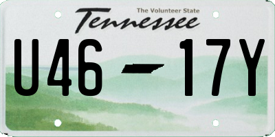 TN license plate U4617Y