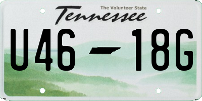 TN license plate U4618G