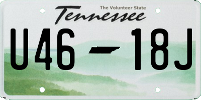 TN license plate U4618J