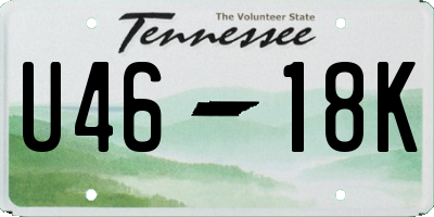 TN license plate U4618K