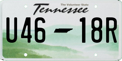 TN license plate U4618R