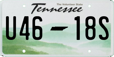 TN license plate U4618S