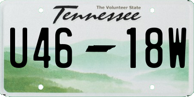 TN license plate U4618W