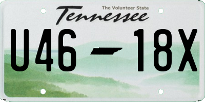 TN license plate U4618X
