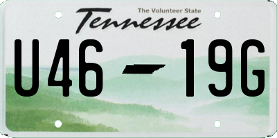 TN license plate U4619G