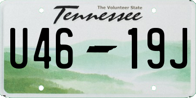 TN license plate U4619J