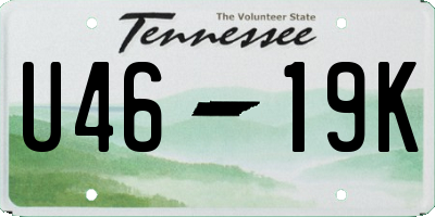 TN license plate U4619K