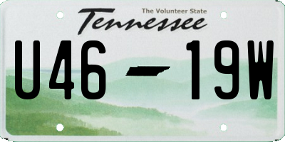 TN license plate U4619W