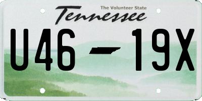 TN license plate U4619X