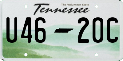 TN license plate U4620C