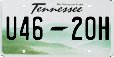 TN license plate U4620H