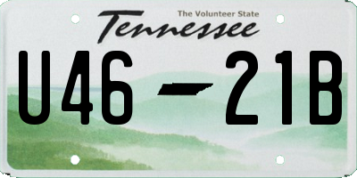 TN license plate U4621B