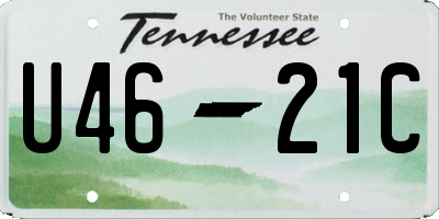TN license plate U4621C
