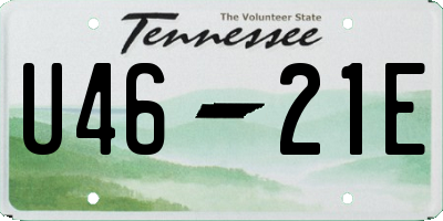 TN license plate U4621E