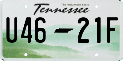TN license plate U4621F
