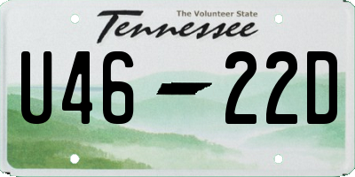TN license plate U4622D