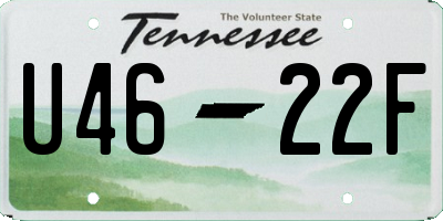 TN license plate U4622F