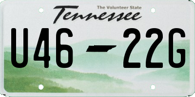 TN license plate U4622G