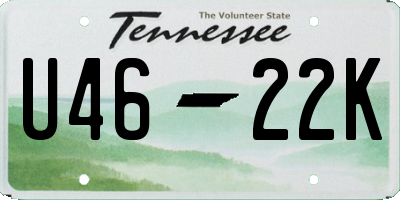 TN license plate U4622K