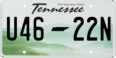 TN license plate U4622N