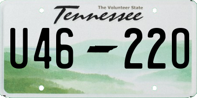 TN license plate U4622O