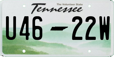 TN license plate U4622W