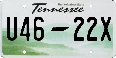 TN license plate U4622X