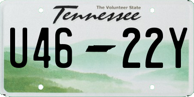TN license plate U4622Y