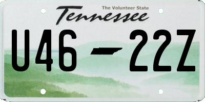 TN license plate U4622Z