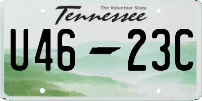 TN license plate U4623C