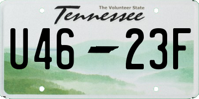 TN license plate U4623F