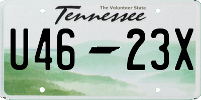 TN license plate U4623X