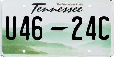 TN license plate U4624C
