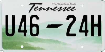 TN license plate U4624H