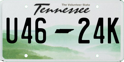 TN license plate U4624K