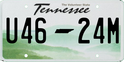 TN license plate U4624M