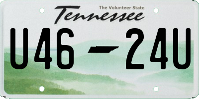 TN license plate U4624U