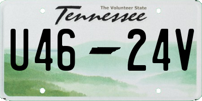 TN license plate U4624V