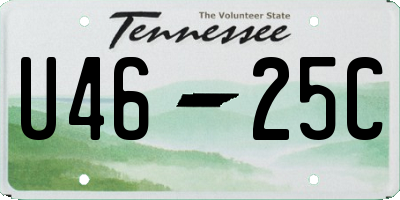 TN license plate U4625C