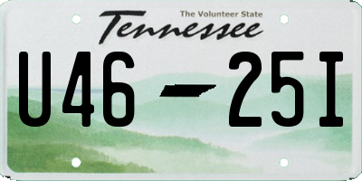 TN license plate U4625I